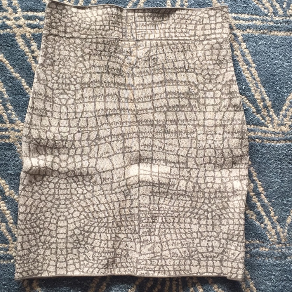 BCBG MaxAzria Snake Print Bandage Skirt